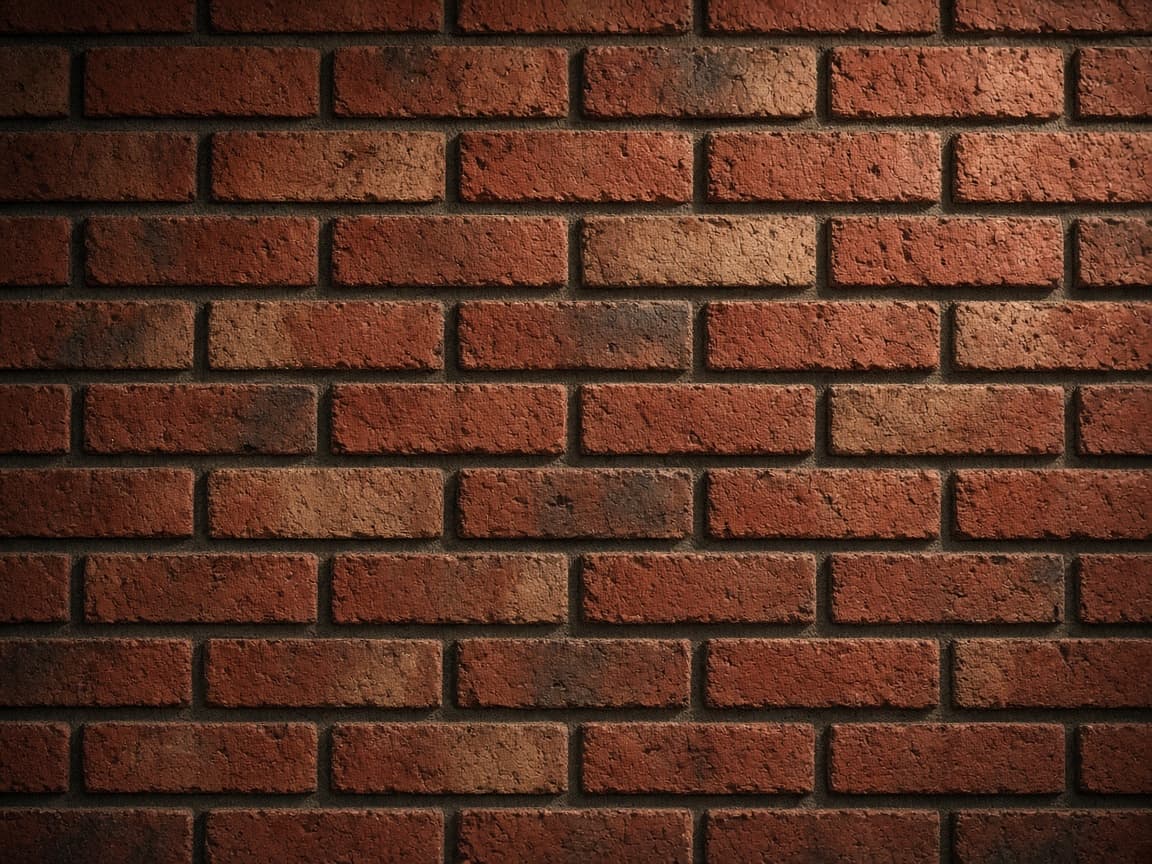Hand-laid red brick wall in running bond, Langley BC masonry